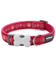 Red Dingo Paw Impressions Red Medium kutya nyakörv Red Dingo Paw Impressions Red Medium kutya nyakörv