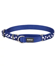 Red Dingo White Spots Dark Blue Medium Martingale nyakörv