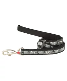 Red Dingo Paw Impressions Black póráz 100-180 cm Small