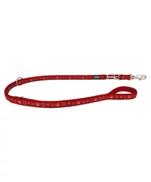 Red Dingo Paw Impressions Red multi-purpose póráz 200 cm Small Red Dingo Paw Impressions Red multi-purpose póráz 200 cm Small