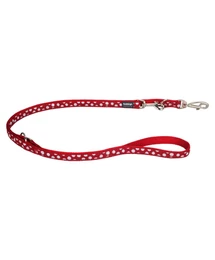 Red Dingo White Spots Red multi-purpose póráz 200 cm Small