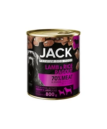 JACK kutya konzerv ragu bárány-rizs 800g