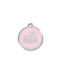 Red Dingo Rozsdamentes kutyatál mintás acél biléta rózsaszín