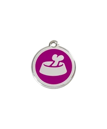 Red Dingo Rozsdamentes kutyatál mintás acél biléta lila