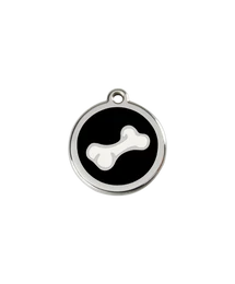 Red Dingo Rozsdamentes csont mintás acél biléta fekete