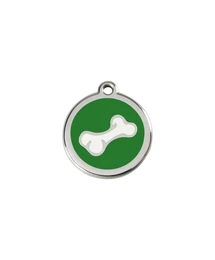 Red Dingo Rozsdamentes csont mintás acél biléta zöld