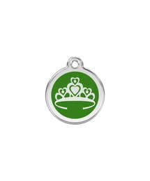 Red Dingo Rozsdamentes korona mintás acél biléta zöld Red Dingo Rozsdamentes korona mintás acél biléta zöld