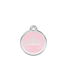 Red Dingo Rozsdamentes korona mintás acél biléta rózsaszín