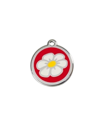 Red Dingo Rozsdamentes százszorszép mintás acél biléta piros Red Dingo Rozsdamentes százszorszép mintás acél biléta piros