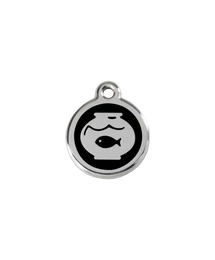 Red Dingo Rozsdamentes akvárium mintás acél biléta fekete