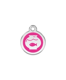 Red Dingo Rozsdamentes akvárium mintás acél biléta hot pink