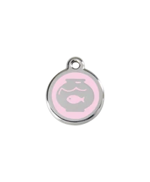 Red Dingo Rozsdamentes akvárium mintás acél biléta rózsaszín