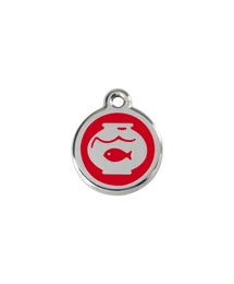 Red Dingo Rozsdamentes akvárium mintás acél biléta piros