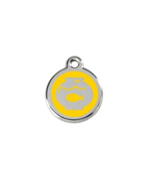 Red Dingo Rozsdamentes akvárium mintás acél biléta sárga