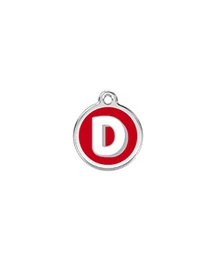 Red Dingo Rozsdamentes D betű mintás acél biléta