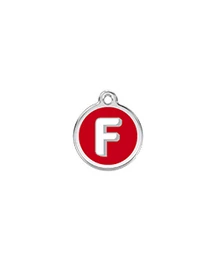 Red Dingo Rozsdamentes F betű mintás acél biléta