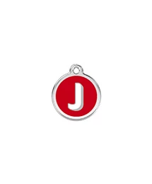 Red Dingo Rozsdamentes J betű mintás acél biléta