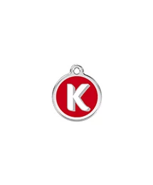 Red Dingo Rozsdamentes K betű mintás acél biléta