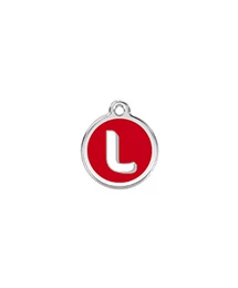 Red Dingo Rozsdamentes L betű mintás acél biléta