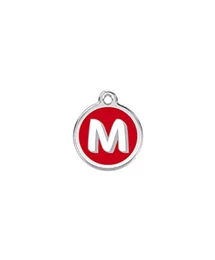 Red Dingo Rozsdamentes M betű mintás acél biléta