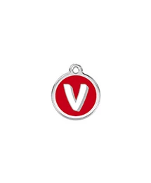 Red Dingo Rozsdamentes V betű mintás acél biléta