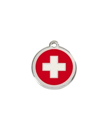 Red Dingo Rozsdamentes svájci zászló mintás acél biléta Red Dingo Rozsdamentes svájci zászló mintás acél biléta