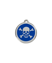 Red Dingo Rozsdamentes koponya-keresztcsont mintás acél biléta sötétkék Red Dingo Rozsdamentes koponya-keresztcsont mintás acél biléta sötétkék