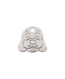 Red Dingo Rozsdamentes acél biléta kutya arc