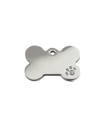 Red Dingo Polírozott rozsdamentes csont forma acél biléta, cirkóniával