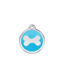 Red Dingo Csillámos Rozsdamentes csont mintás acél biléta világoskék