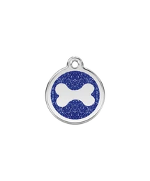 Red Dingo Csillámos Rozsdamentes csont mintás acél biléta sötétkék