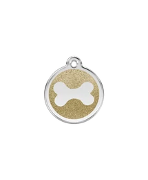 Red Dingo Csillámos Rozsdamentes csont mintás acél biléta arany