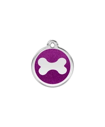 Red Dingo Csillámos Rozsdamentes csont mintás acél biléta lila