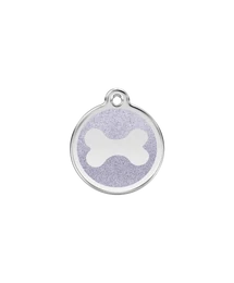 Red Dingo Csillámos Rozsdamentes csont mintás acél biléta ezüst