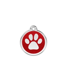 Red Dingo Csillámos Rozsdamentes mancs mintás acél biléta piros Red Dingo Csillámos Rozsdamentes mancs mintás acél biléta piros
