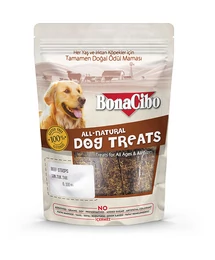 BONACIBO TREATS for DOGS BEEF STRIPS 100g BONACIBO TREATS for DOGS BEEF STRIPS 100g