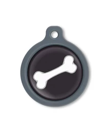 Blucky Bone Black Dog Tag large