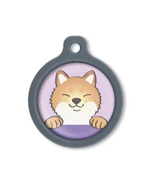 Blucky Happy Pup Pastel Purple Dog Tag large