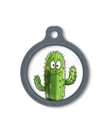 Blucky Cactus White Dog Tag large