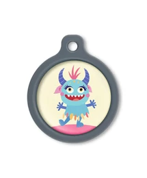 Blucky Beastie Pastel Yellow Dog Tag large