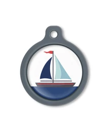 Blucky Azure White Dog Tag large