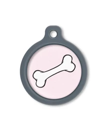Blucky Bone Rose Dog Tag large