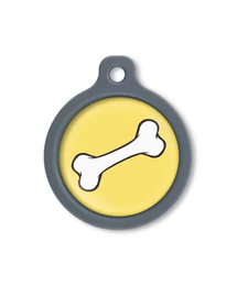 Blucky Bone Yellow Dog Tag large
