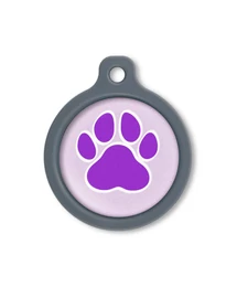 Blucky Wild Paw Pastel Purple Dog Tag large