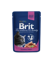 Brit Premium Cat Pouches Norwegian Salmon & Trout 100 G