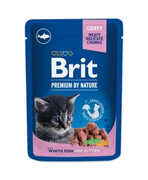 Brit premium Cat Pouches White Fish for Kitten 100 g
