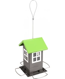 FLAMINGO MADÁRETETŐ FÉM HÁZ 12X12X19CM