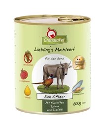 GranataPet Liebling's Mahlzeit marha és fácán konzerv 800 g 6db GranataPet Liebling's Mahlzeit marha és fácán konzerv 800 g 6db