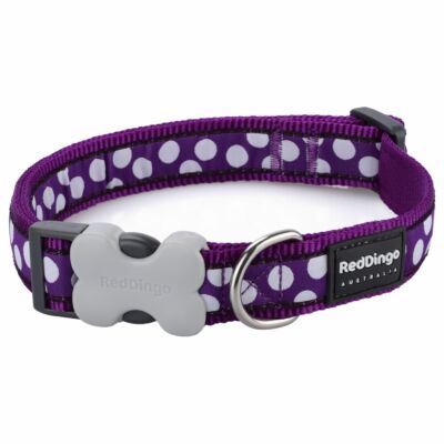 Red Dingo White Spots Purple XS kutya nyakörv