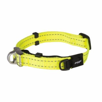 Rogz Utility Safety Dayglo Yellow kutya nyakörv - XLarge
